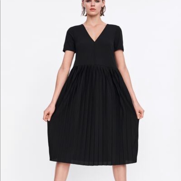 NWT ZARA Pleated Dress - Picture 3 of 7